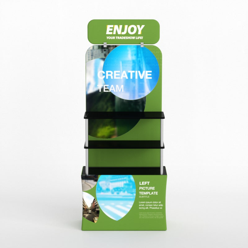 Backwall display rack with header