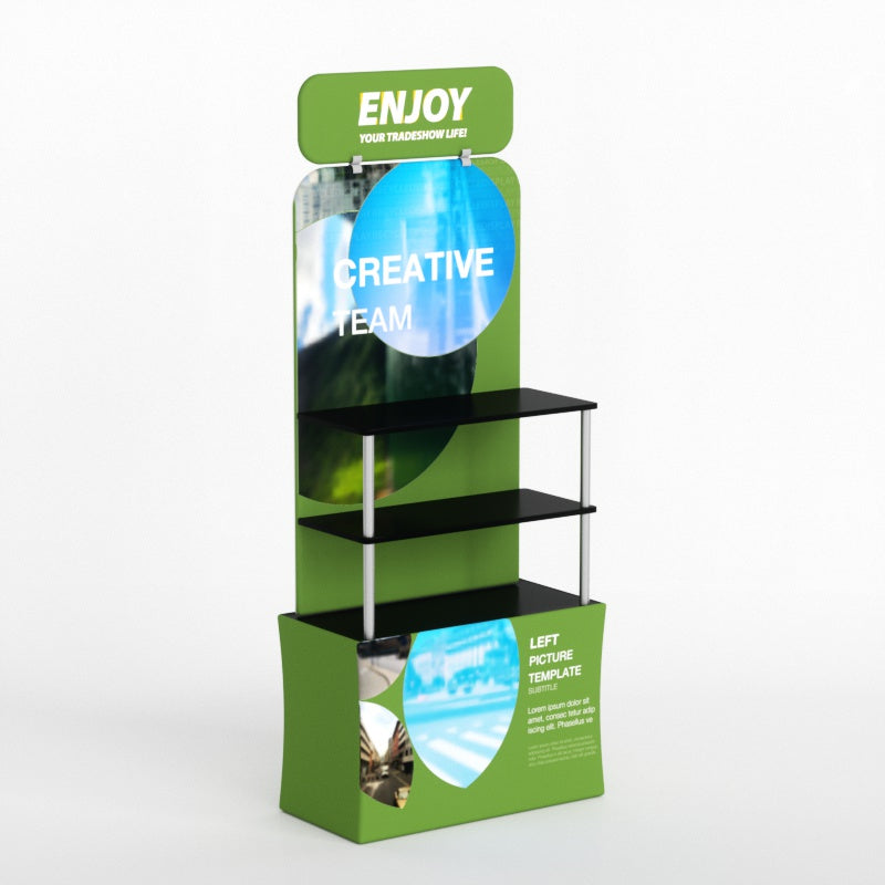 Backwall display rack with header