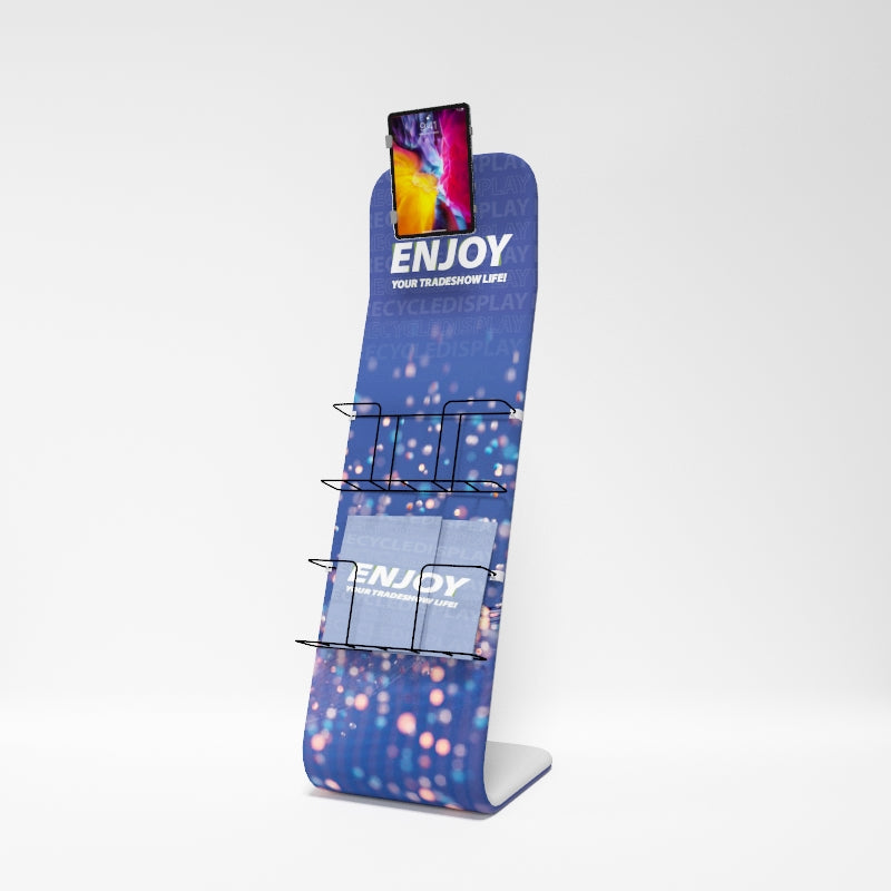 Ipad Stand A with book rack_9_recycle displays