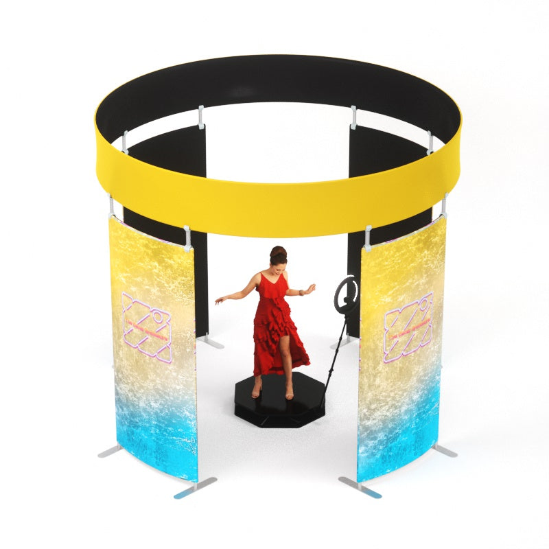 4 panel 360 Photo Booth Enclosure with round top