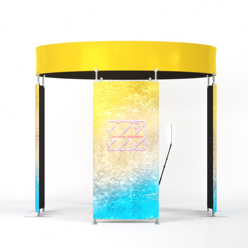 4 panel 360 Photo Booth Enclosure with round top