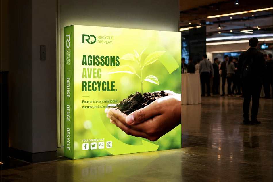 Lighting Fabric Pop Up Display