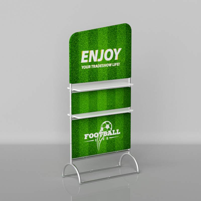 Slope Fabric Banner Stand with Shelf_3_recycle displays
