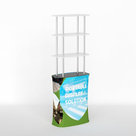 Square Display Racks Square Display Rack | Rectangular counter with Shelves – RecycleDisplay