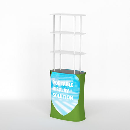 Square Display Racks Square Display Rack | Rectangular counter with Shelves – RecycleDisplay