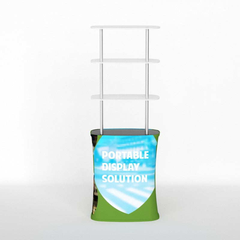 Square Display Racks Square Display Rack | Rectangular counter with Shelves – RecycleDisplay