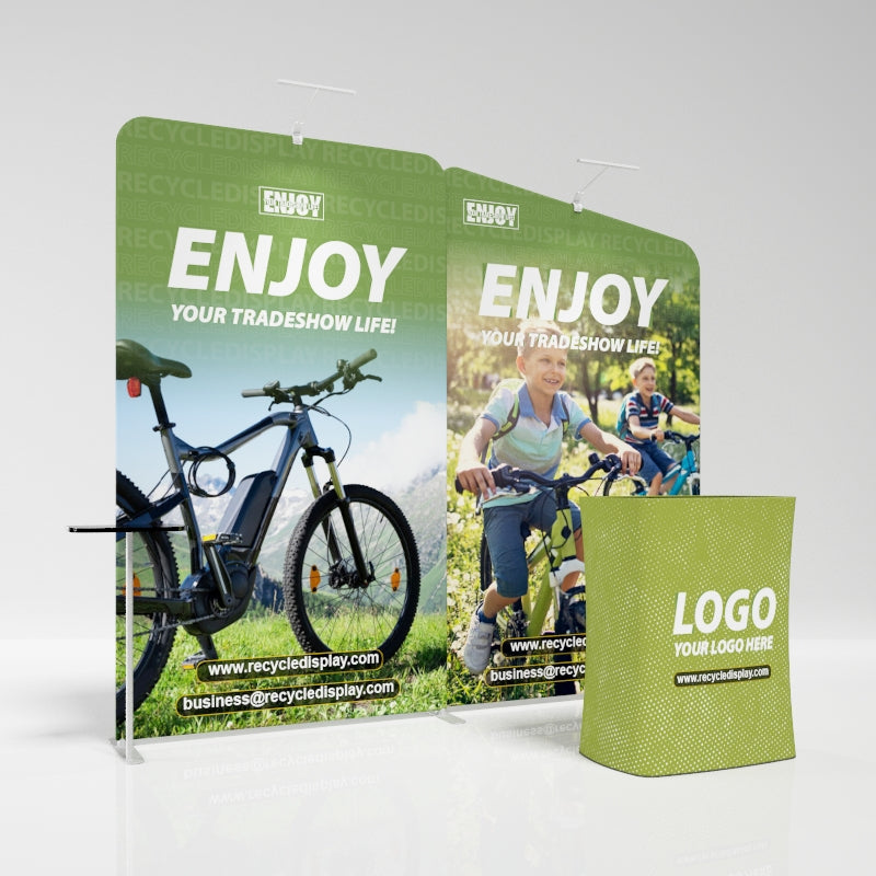 Tube Booth Solutions 10‘ x10’ 3m x 3m_recycle displays