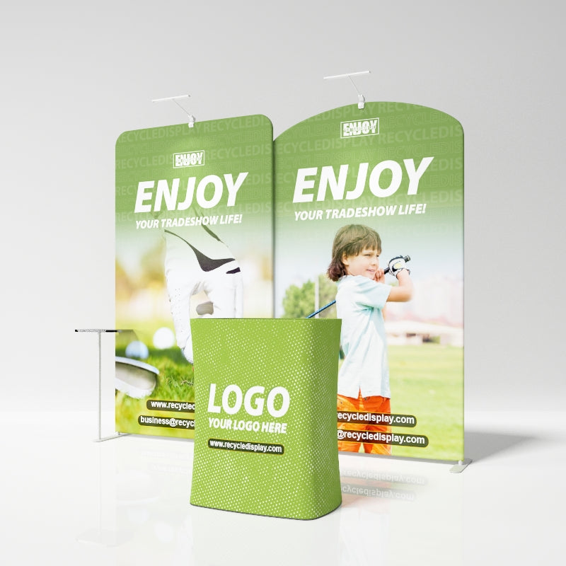 Tube Booth Solutions 10‘ x10’ 3m x 3m_recycle displays