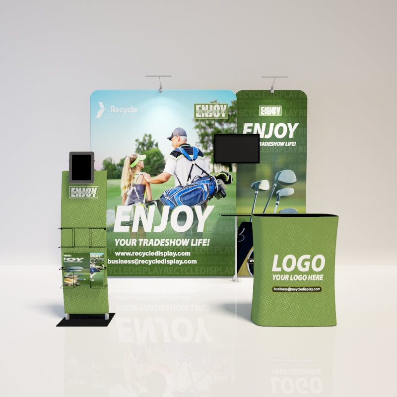 Tube Booth Solutions 10‘ x10’ 3m x 3m_recycle displays