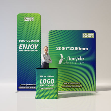 Tube Booth Solutions 10‘ x10’ 3m x 3m_recycle displays