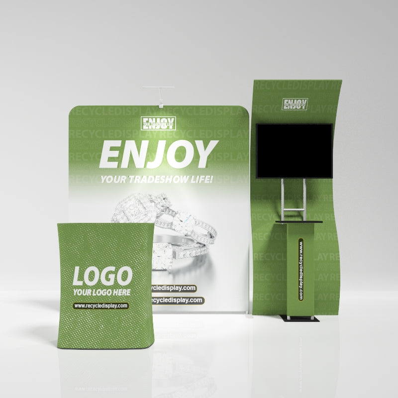 Tube Booth Solutions 10‘ x10’ 3m x 3m_recycle displays