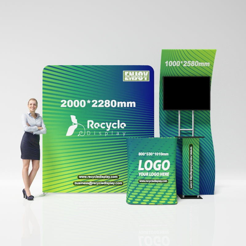 Tube Booth Solutions 10‘ x10’ 3m x 3m_recycle displays