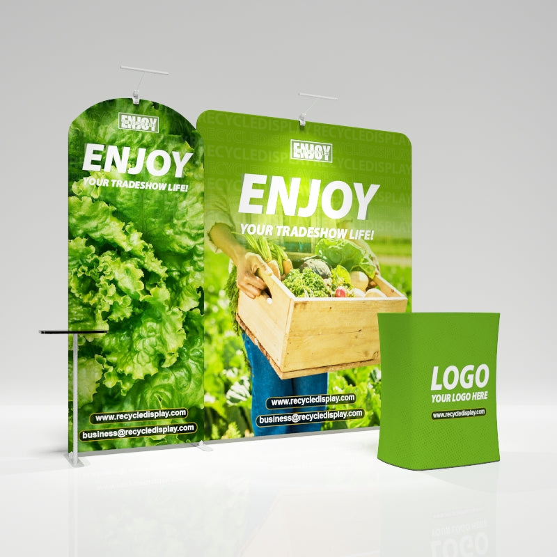 Tube Booth Solutions 10‘ x10’ 3m x 3m_recycle displays