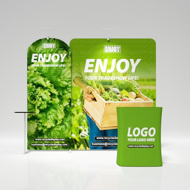 Tube Booth Solutions 10‘ x10’ 3m x 3m_recycle displays