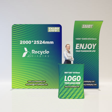 Tube Booth Solutions 10‘ x10’ 3m x 3m_recycle displays