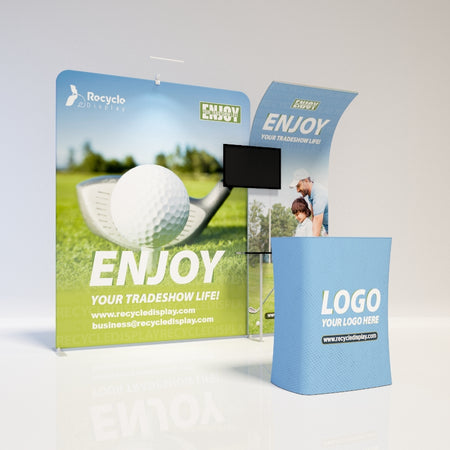 Tube Booth Solutions 10‘ x10’ 3m x 3m_recycle displays