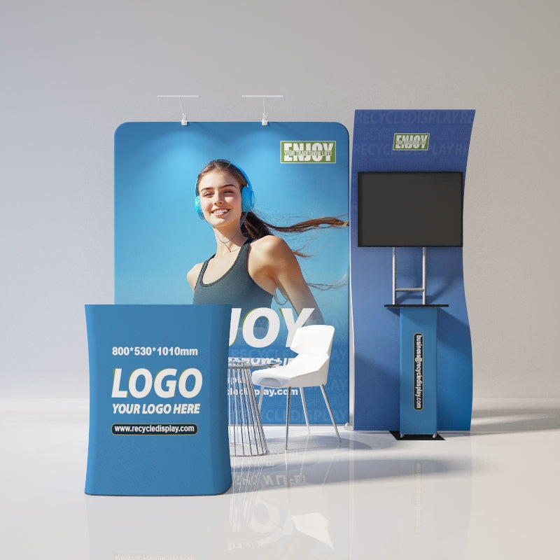 Tube Booth Solutions 10‘ x10’ 3m x 3m_recycle displays