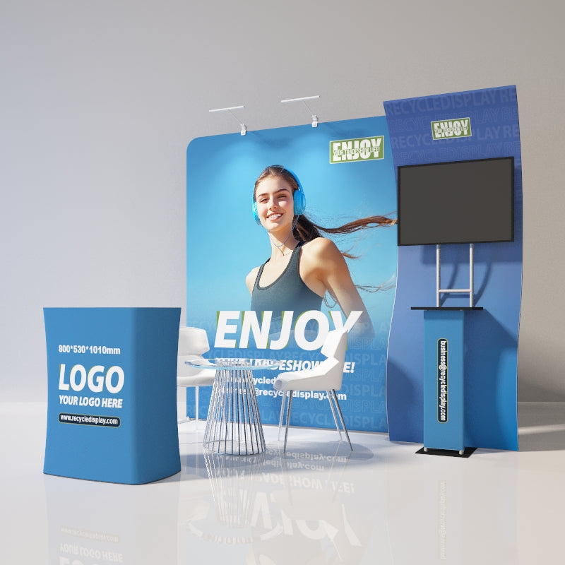 Tube Booth Solutions 10‘ x10’ 3m x 3m_recycle displays