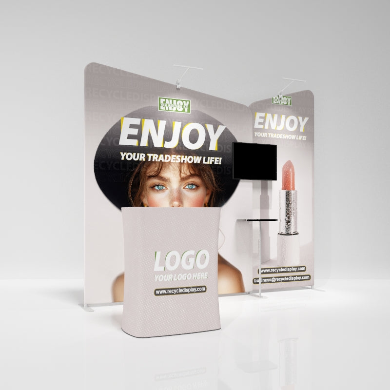 Tube Booth Solutions 10‘ x10’ 3m x 3m_recycle displays