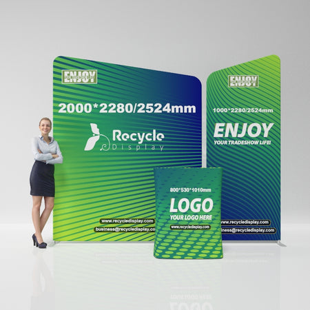 Tube Booth Solutions 10‘ x10’ 3m x 3m_recycle displays