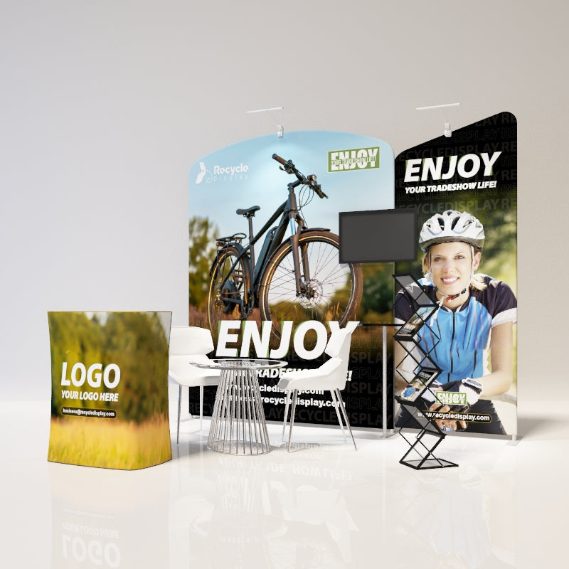 Tube Booth Solutions 10‘ x10’ 3m x 3m_recycle displays