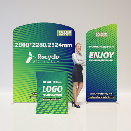 Tube Booth Solutions 10‘ x10’ 3m x 3m_recycle displays