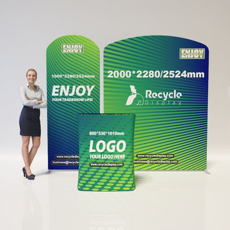Tube Booth Solutions 10‘ x10’ 3m x 3m_recycle displays