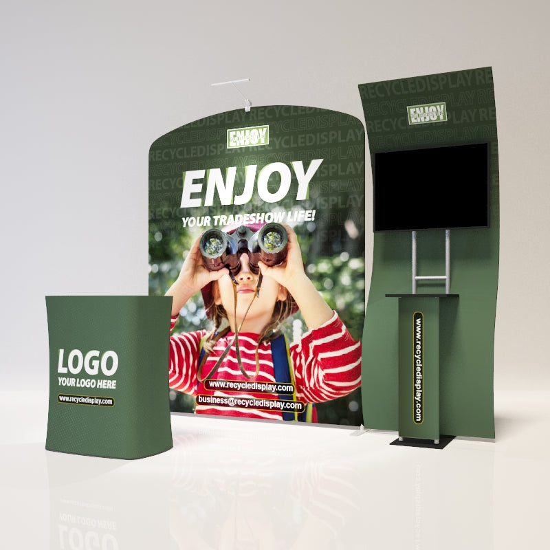 Tube Booth Solutions 10‘ x10’ 3m x 3m_recycle displays