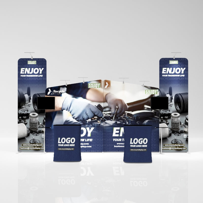 Tube Booth Solutions 20‘ x10’ 6m x 3m_recycle displays