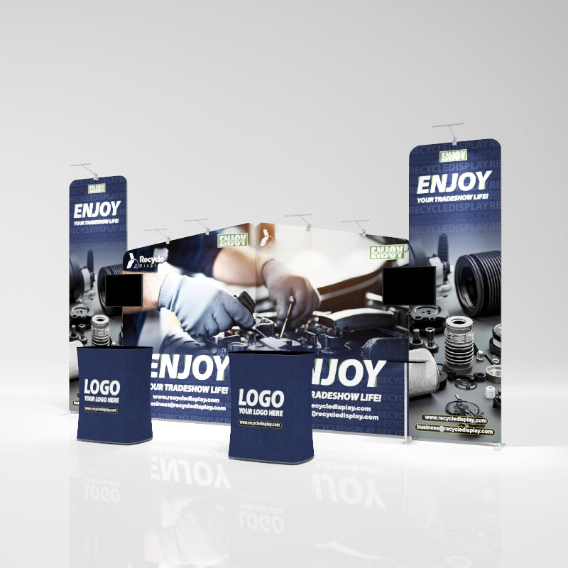 Tube Booth Solutions 20‘ x10’ 6m x 3m_recycle displays