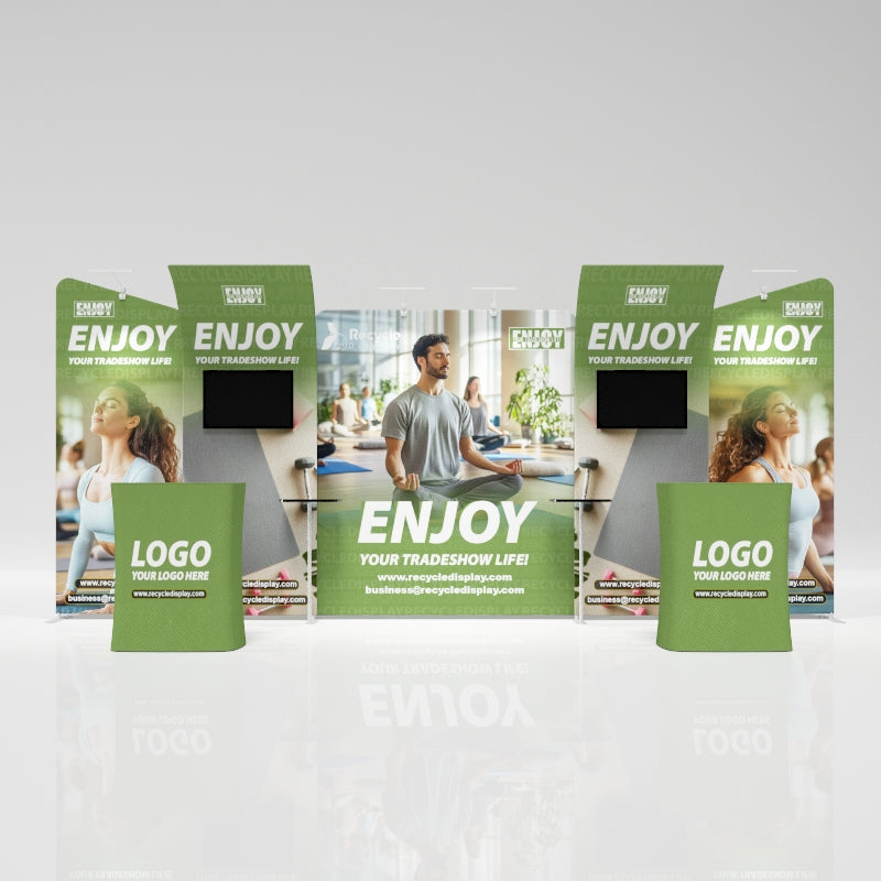 Tube Booth Solutions 20‘ x10’ 6m x 3m_recycle displays