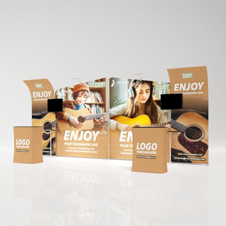 Tube Booth Solutions 20‘ x10’ 6m x 3m_recycle displays