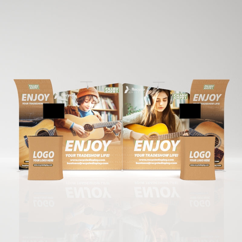 Tube Booth Solutions 20‘ x10’ 6m x 3m_recycle displays