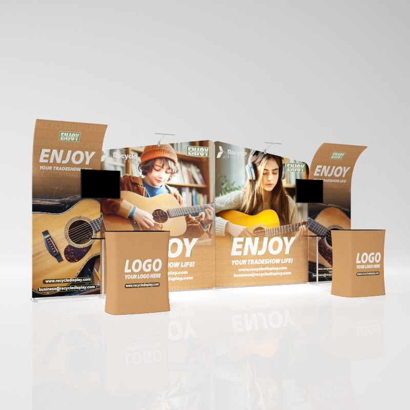 Tube Booth Solutions 20‘ x10’ 6m x 3m_recycle displays