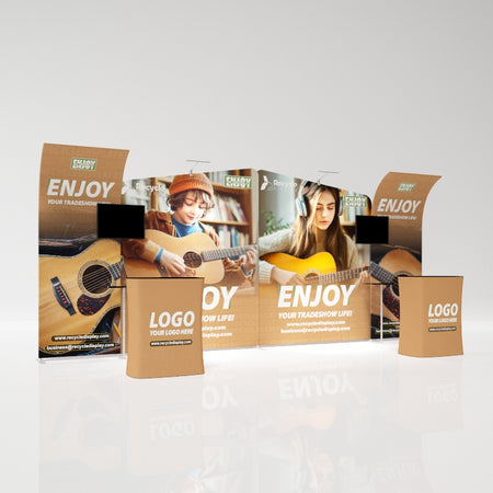 Tube Booth Solutions 20‘ x10’ 6m x 3m_recycle displays