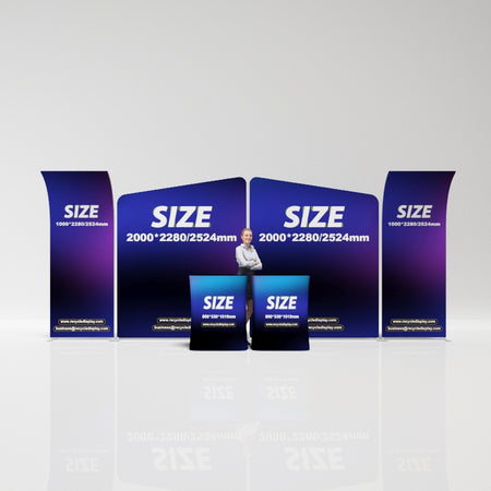 Tube Booth Solutions 20‘ x10’ 6m x 3m_recycle displays