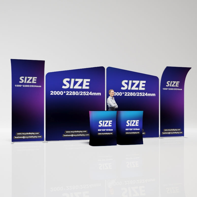 Tube Booth Solutions 20‘ x10’ 6m x 3m_recycle displays