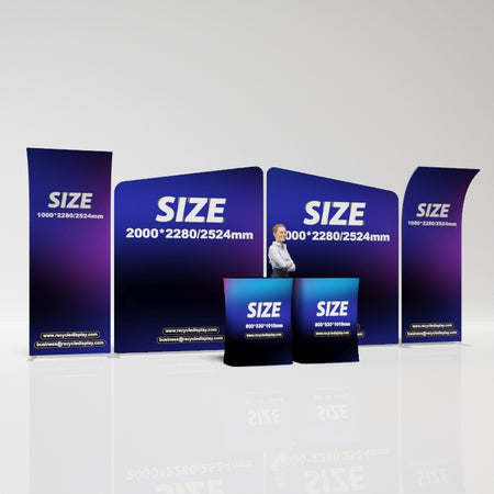 Tube Booth Solutions 20‘ x10’ 6m x 3m_recycle displays