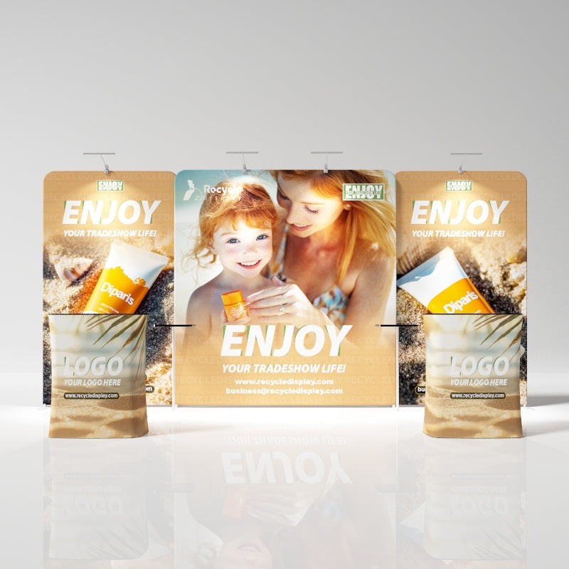 Tube Booth Solutions 20‘ x10’ 6m x 3m_recycle displays