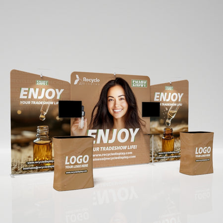 Tube Booth Solutions 20‘ x10’ 6m x 3m_recycle displays