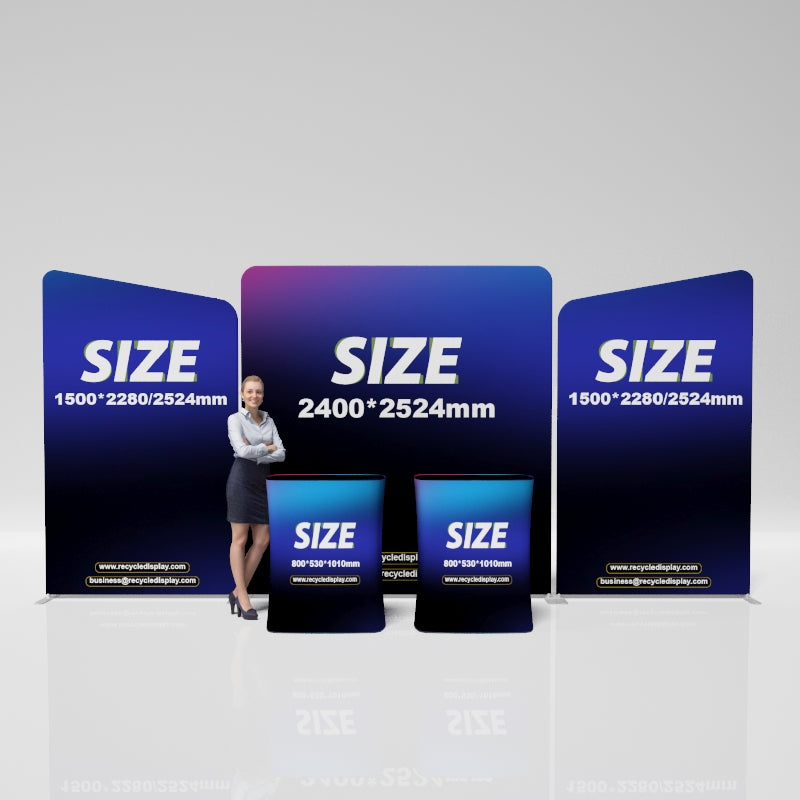 Tube Booth Solutions 20‘ x10’ 6m x 3m_recycle displays