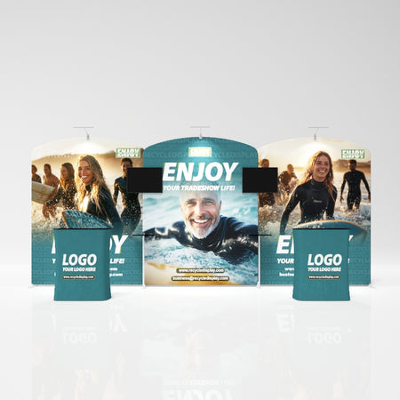 Tube Booth Solutions 20‘ x10’ 6m x 3m_recycle displays