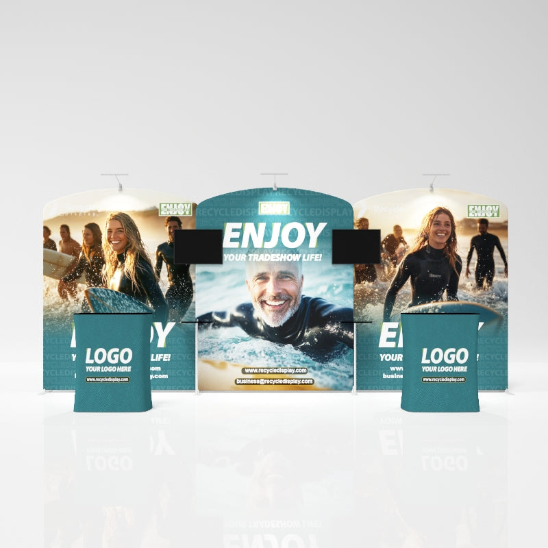 Tube Booth Solutions 20‘ x10’ 6m x 3m_recycle displays