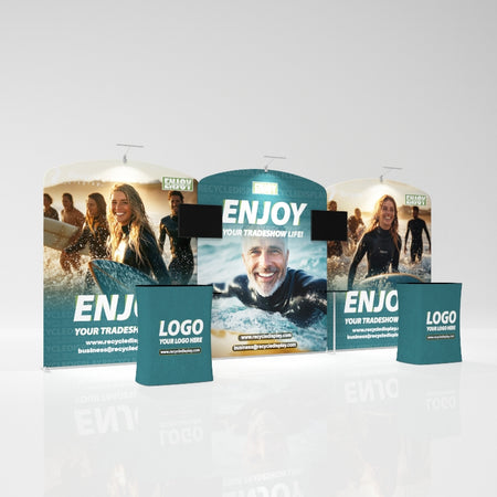 Tube Booth Solutions 20‘ x10’ 6m x 3m_recycle displays