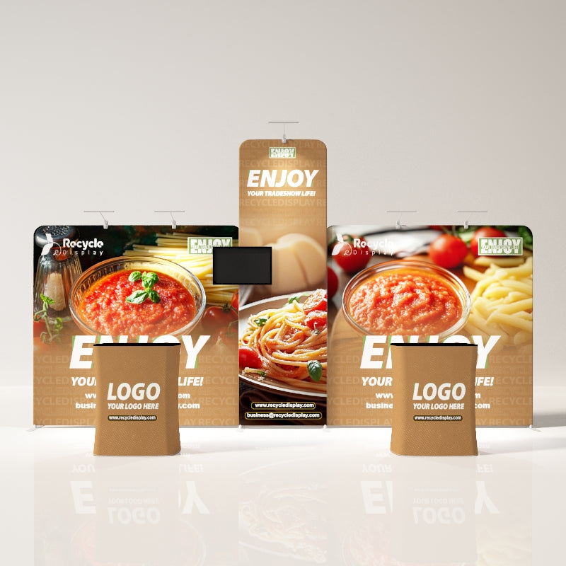 Tube Booth Solutions 20‘ x10’ 6m x 3m_recycle displays