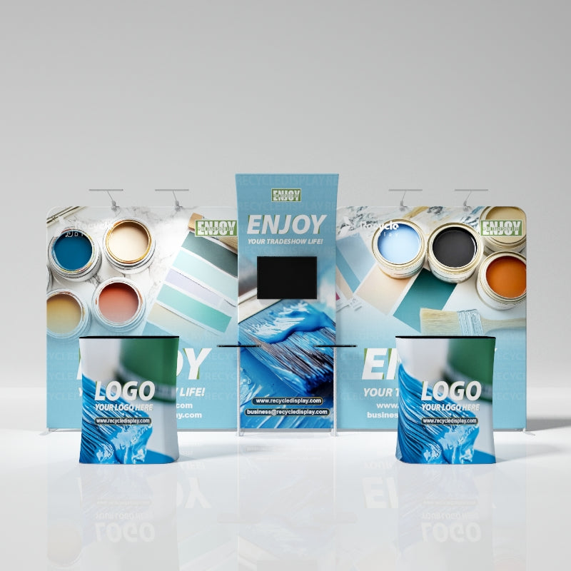 Tube Booth Solutions 20‘ x10’ 6m x 3m_recycle displays