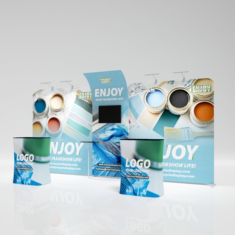 Tube Booth Solutions 20‘ x10’ 6m x 3m_recycle displays