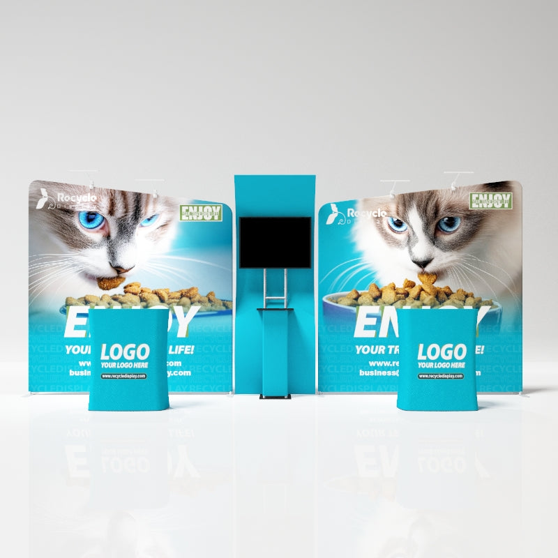 Tube Booth Solutions 20‘ x10’ 6m x 3m_recycle displays