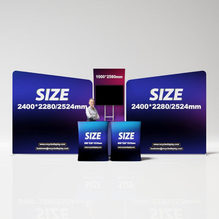 Tube Booth Solutions 20‘ x10’ 6m x 3m_recycle displays