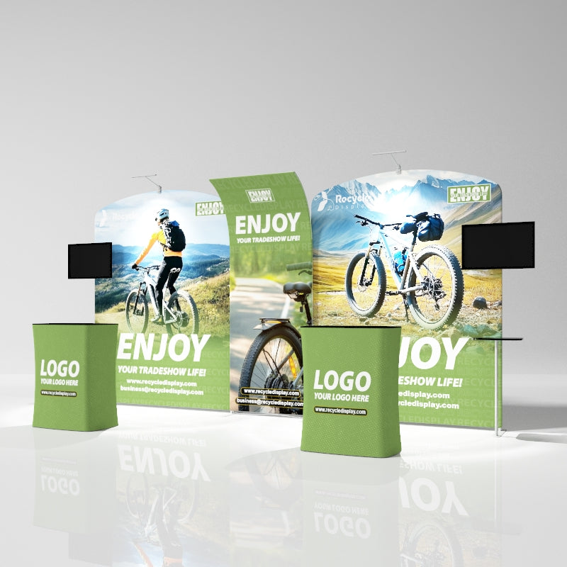 Tube Booth Solutions 20‘ x10’ 6m x 3m_recycle displays